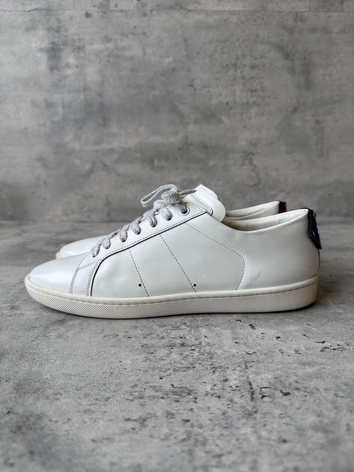 Saint Laurent Paris HEDI SLIMANE | SL/01 “LIPS” COURT CLASSIC SIGNATURE LOW TOP Size US 5.5 / EU 38 - 3 Thumbnail