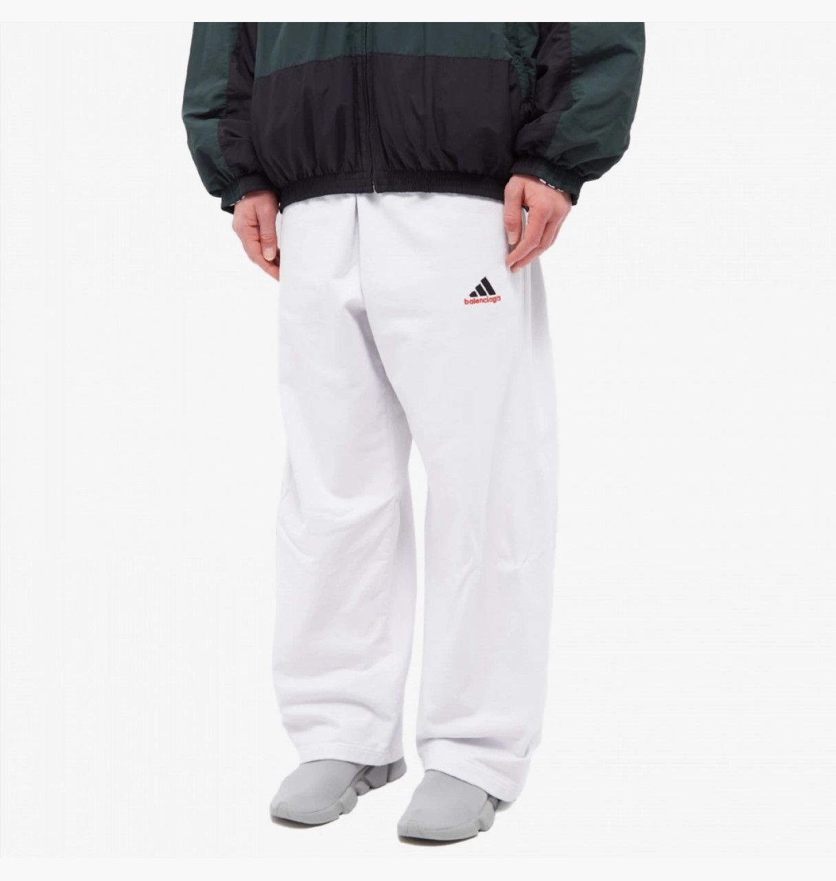 Adidas × Balenciaga o1mt1gz1024 Baggy Sweatpants & Joggers in White Size US 28 / EU 44 - 3 Thumbnail
