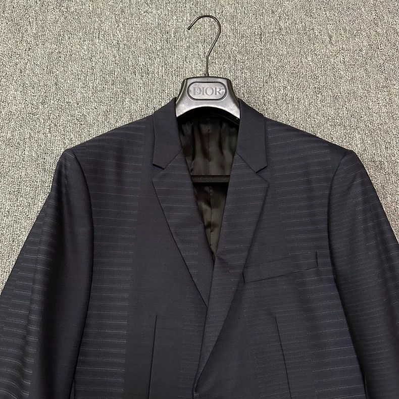 Dior Dior 15ss striped stitching wool cover suit 2501-Nextarrow Size 48R - 3 Thumbnail