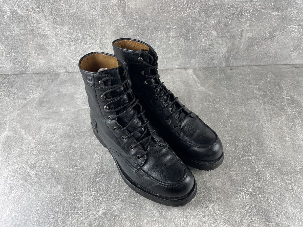 Gucci Gucci Vintage 00s GG Leather Lace Up Combat Boots Black Size US 8.5 / EU 41-42 - 3 Thumbnail
