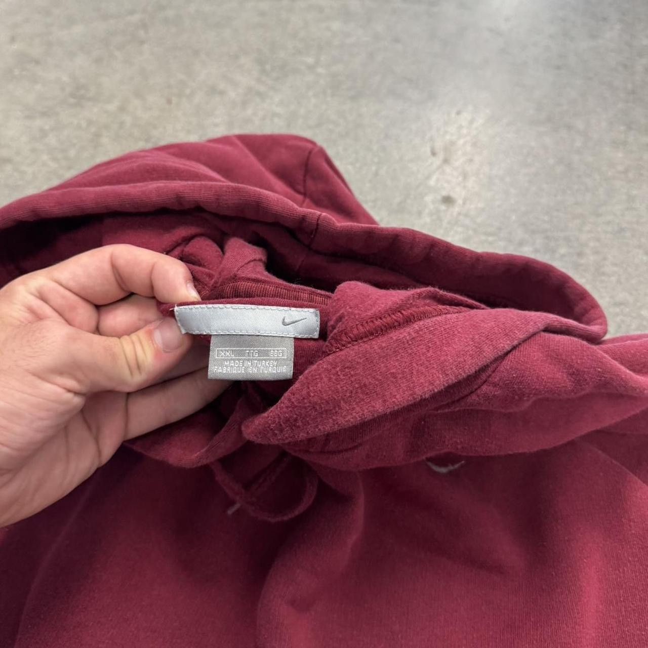 Nike Vintage Burgundy Nike Hoodie Size US XXL / EU 58 / 5 - 4 Thumbnail