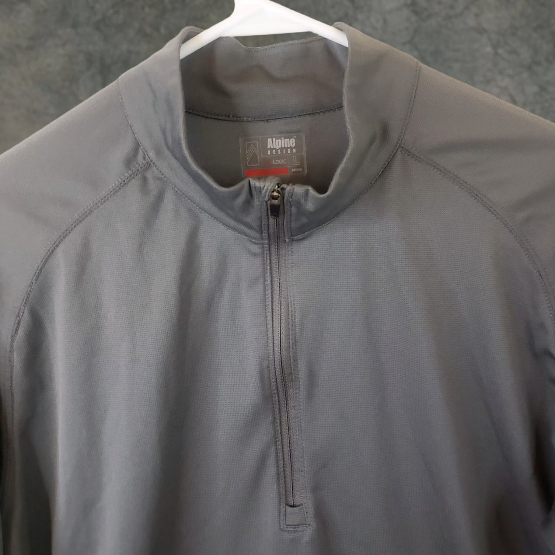 Vintage VINTAGE Alpine Design DRI-LOGIC Pullover Long Sleeve Mock Neck 1/4 Zip Men L Gray Size US L / EU 52-54 / 3 - 1 Thumbnail