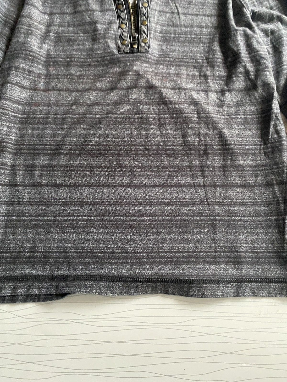 Raf Simons Japanese Famock Studed Zipper Double Layer Tee Size US L / EU 52-54 / 3 - 6 Thumbnail