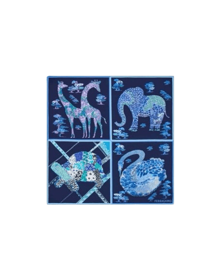 Salvatore Ferragamo o1s1rm0526 Size : OS / Scarf in Blue Size ONE SIZE - 1 Preview
