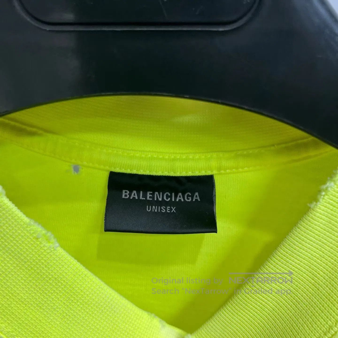 Balenciaga Balenciaga Washed Yellow Logo Print T. Size US M / EU 48-50 / 2 - 2 Thumbnail