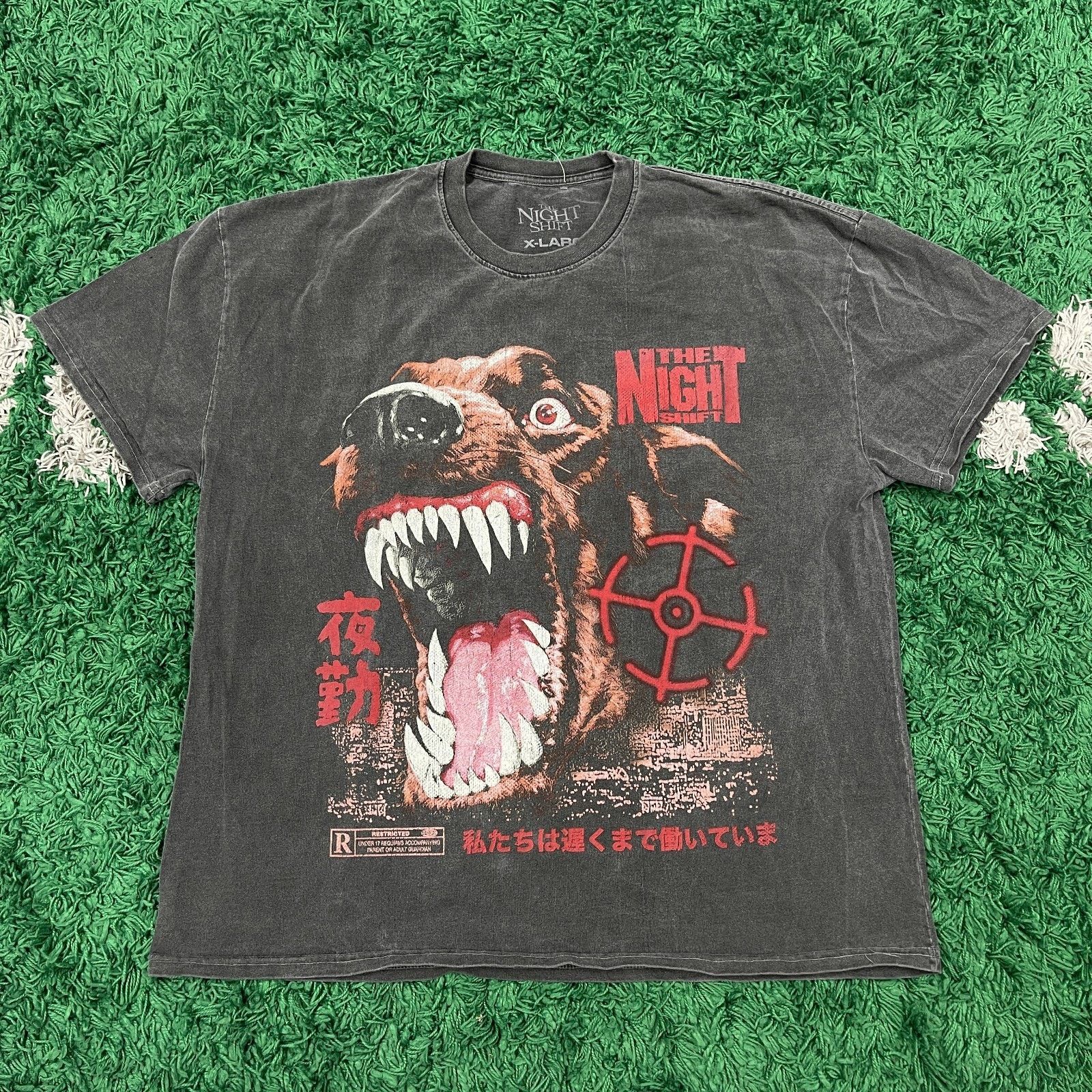 Vintage The Night Shift Heavyweight Dog Vintage Wash Tee T Shirt XL Size US XL / EU 56 / 4 - 1 Thumbnail