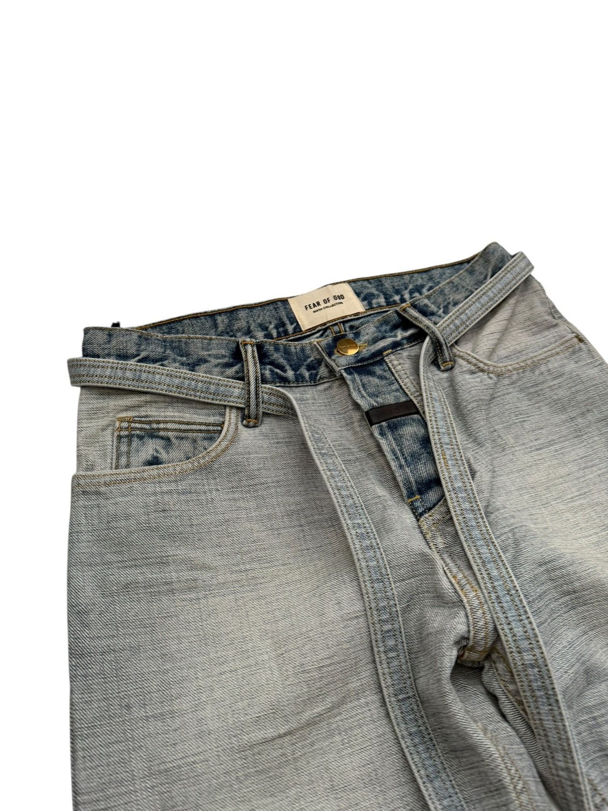 Fear of God Inside Out Belt Drawstring Denim Size US 28 / EU 44 - 3 Thumbnail