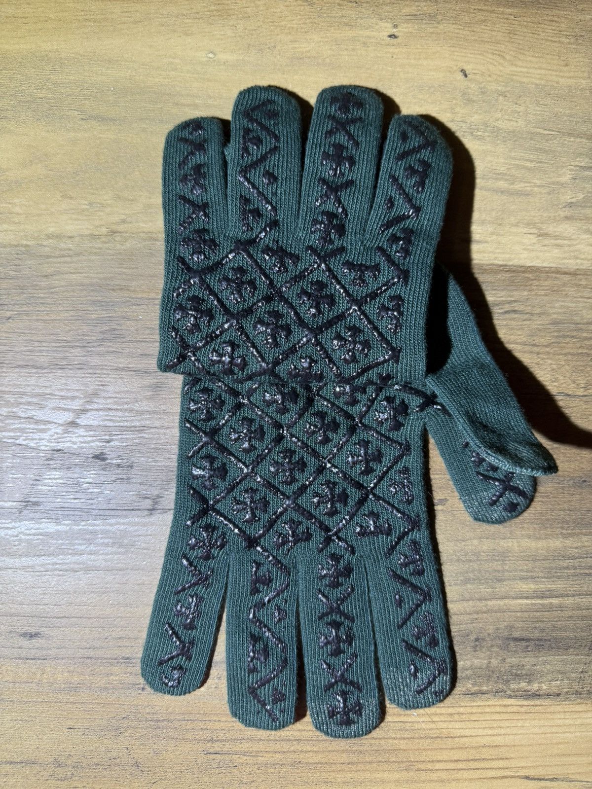 Chrome Hearts Chrome Hearts Green CH Plus Gloves Size ONE SIZE - 2 Thumbnail