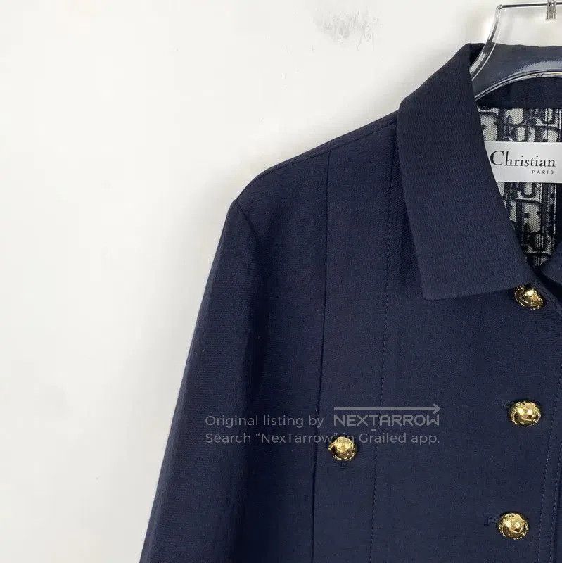 Dior Dior Navy Silk Women's Jacket . Size M / US 6-8 / IT 42-44 - 3 Thumbnail