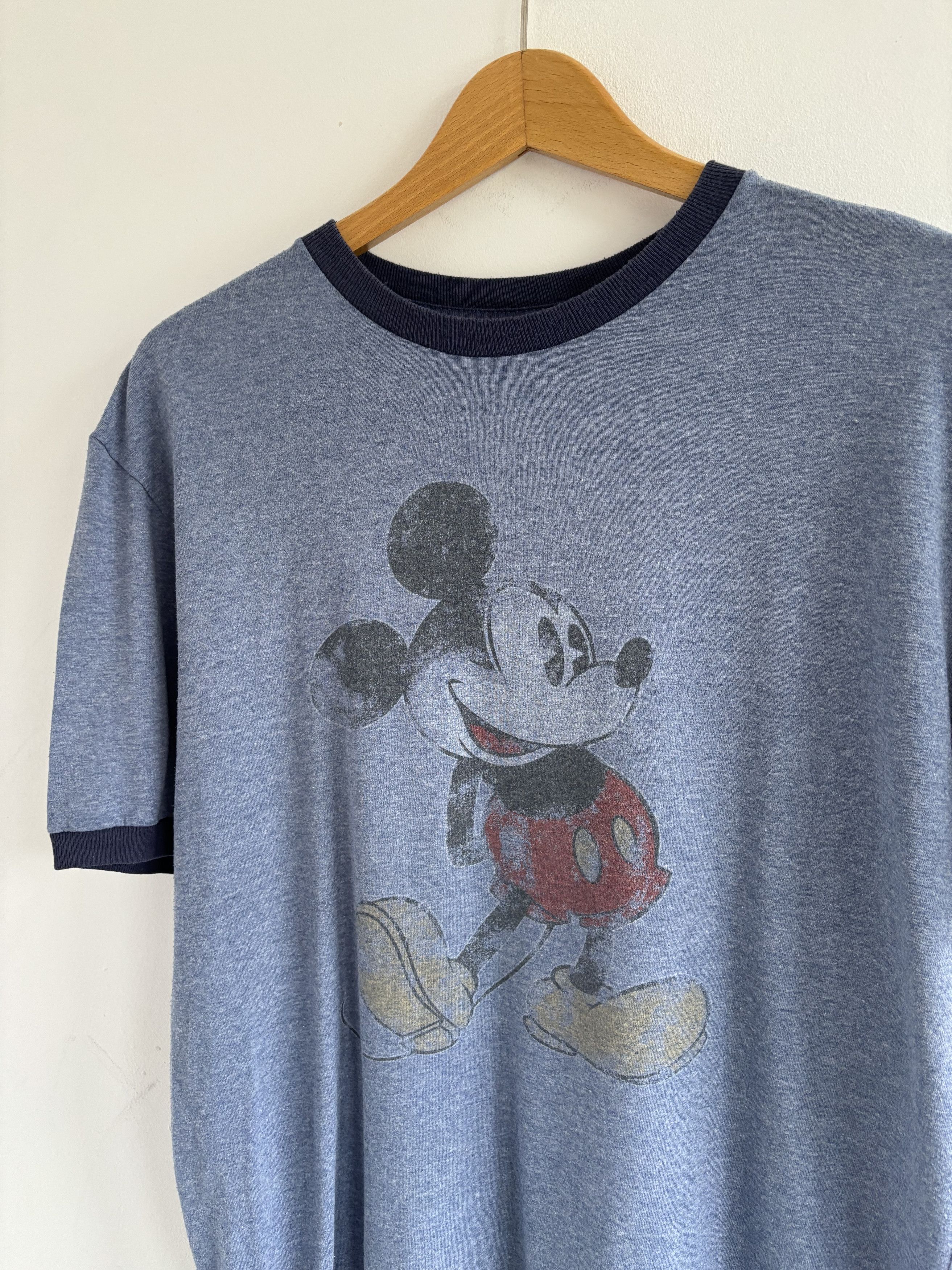Disney × Mickey Mouse × Vintage Disneyland Mickey Mouse Erased Art Ringer Tee Size US M / EU 48-50 / 2 - 2 Thumbnail