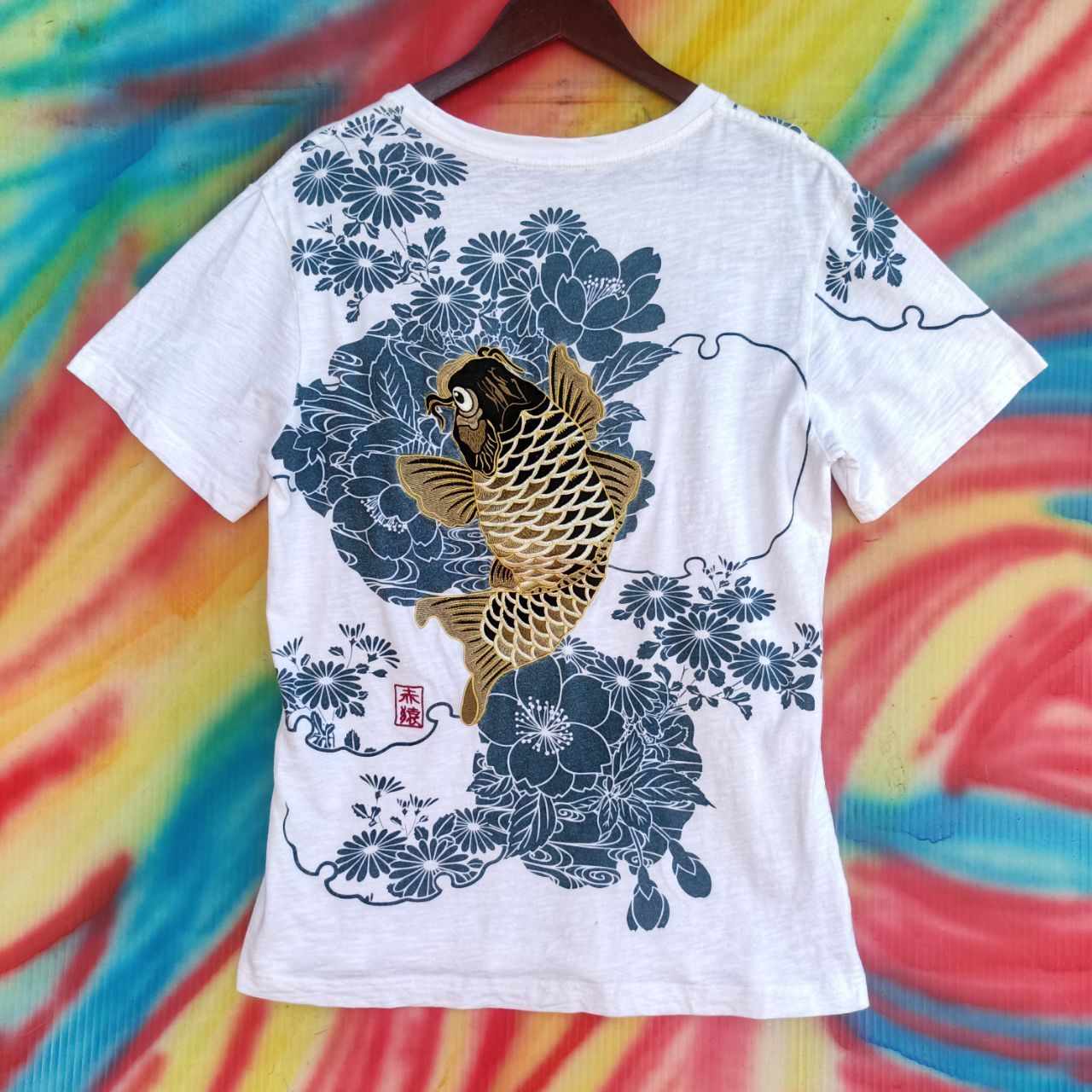 Japanese Brand × Vintage Vintage Sukajan Koi t-shirt Size US M / EU 48-50 / 2 - 1 Thumbnail