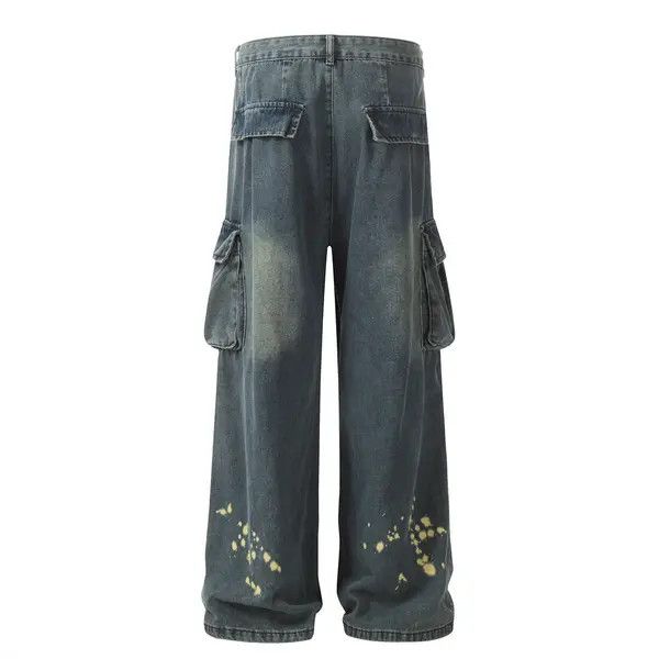 VIBE Men's American street style multi-pocket cargo jeans Size US 32 / EU 48 - 2 Thumbnail