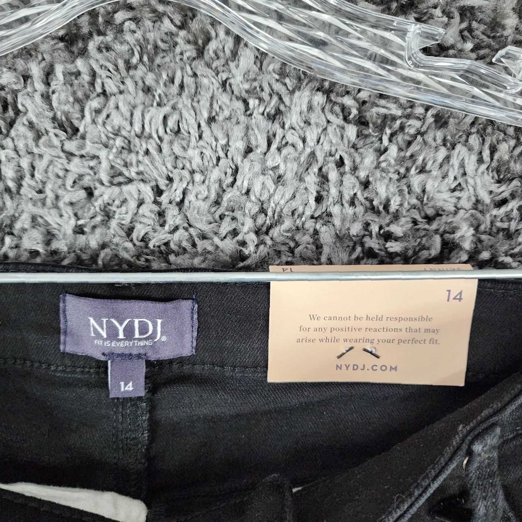 NYDJ NYDJ Womens Skinny Jeans High Rise Black Size 14 Size 36" / US 14 / IT 50 - 4 Thumbnail