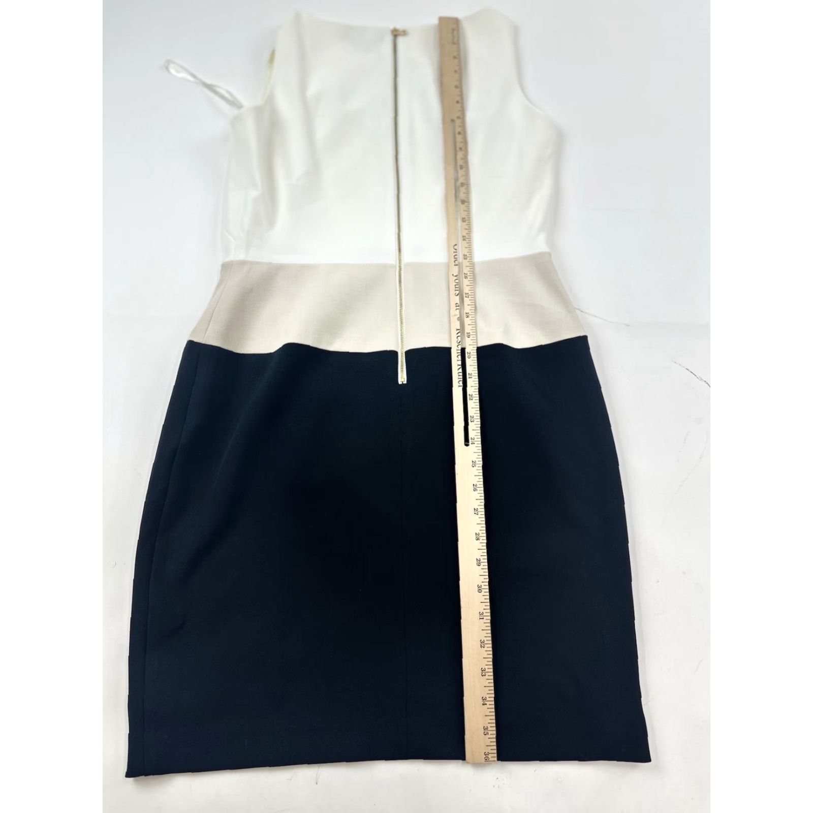 Ralph Lauren Ralph Lauren Dress Women’s 10 Black Ivory Colorblock Midi A-Line Round Neck Sleeveless Pullover Flower Pattern Size L / US 10 / IT 46 - 5 Thumbnail