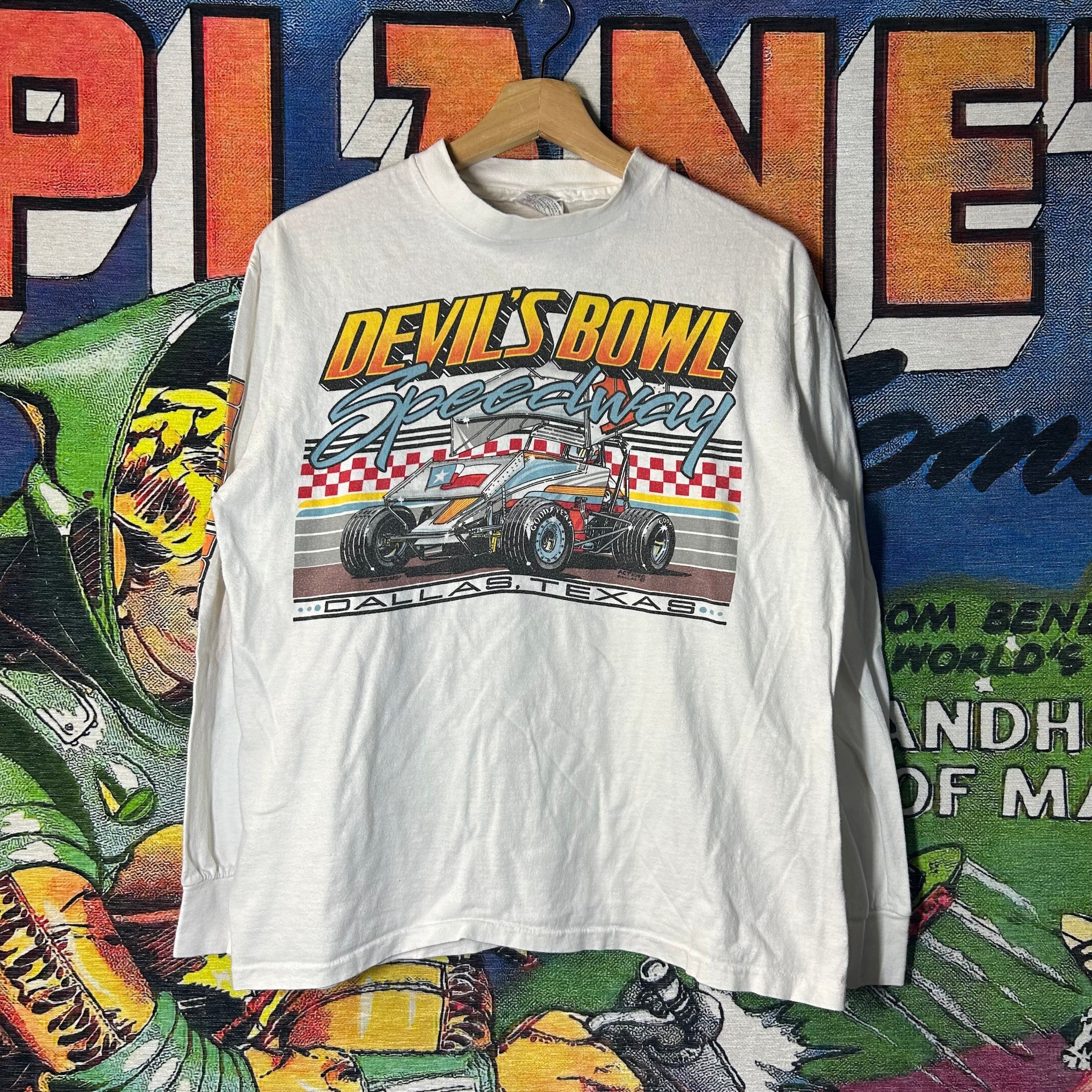 Vintage Vintage 90s Devil’s Bowl Racing Long Sleeve Tee Size Large Size US L / EU 52-54 / 3 - 1 Thumbnail