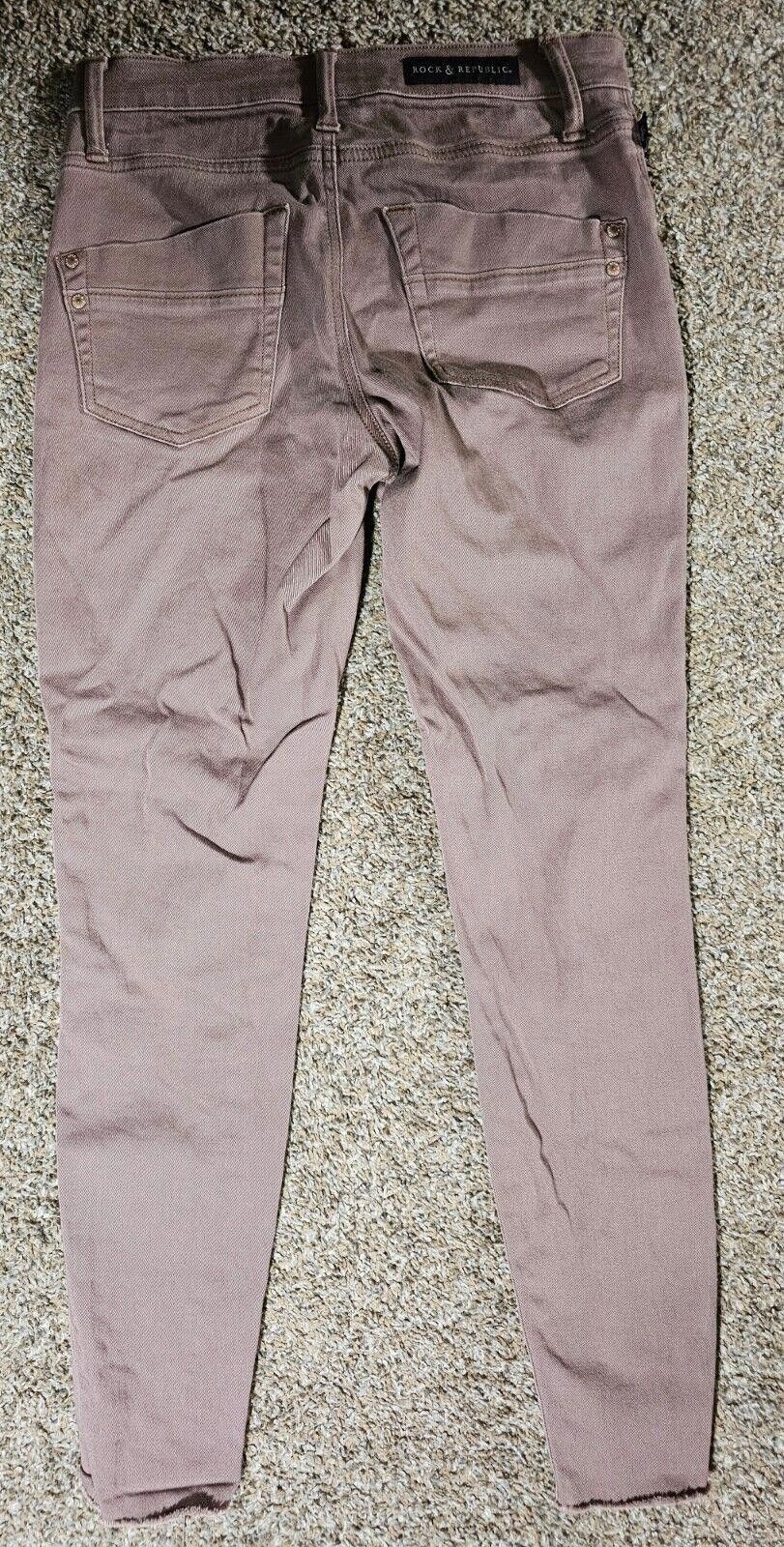 Rock & Republic Rock & Republic Jeans Womens 2M Kashmiere Reddish Distressed Size 26" / US 2 / IT 38 - 8 Thumbnail