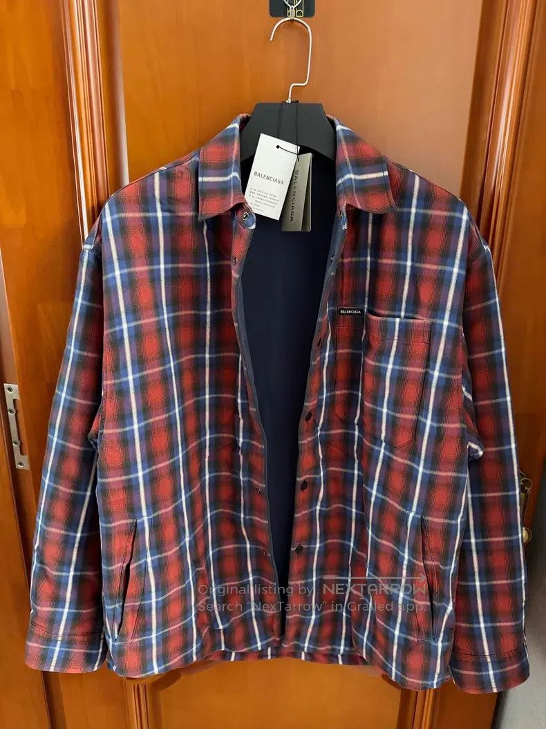 Balenciaga Balenciaga Plaid double-layer shirt jacket Size US S / EU 44-46 / 1 - 1 Thumbnail