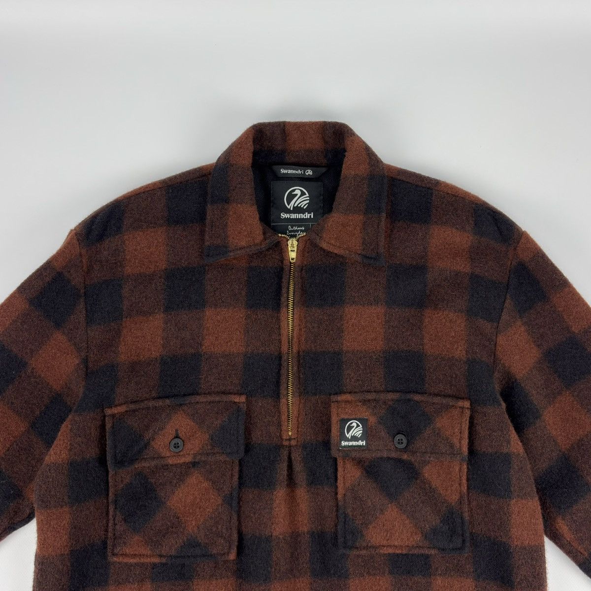 New Zealand Outback Swanndri Ranger Wool Zip Bush shirt Flannel Size US L / EU 52-54 / 3 - 3 Thumbnail