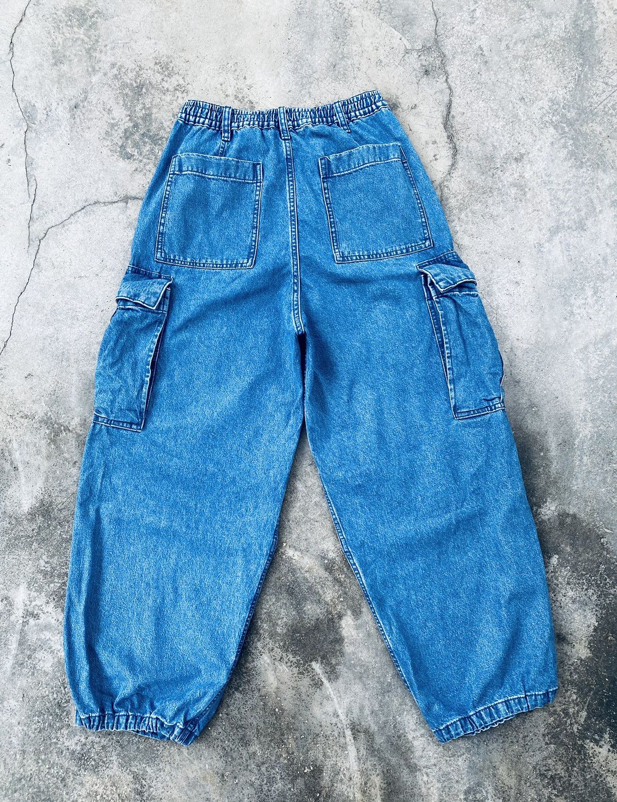GU Vintage Gu Wide Parachutes Denim Cargo Pants Size US 29 - 2 Thumbnail