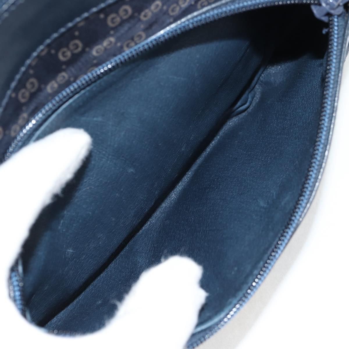 Gucci GUCCI Micro GG Canvas Shoulder Bag Suede Navy Gold 001 261 Size ONE SIZE - 17 Thumbnail