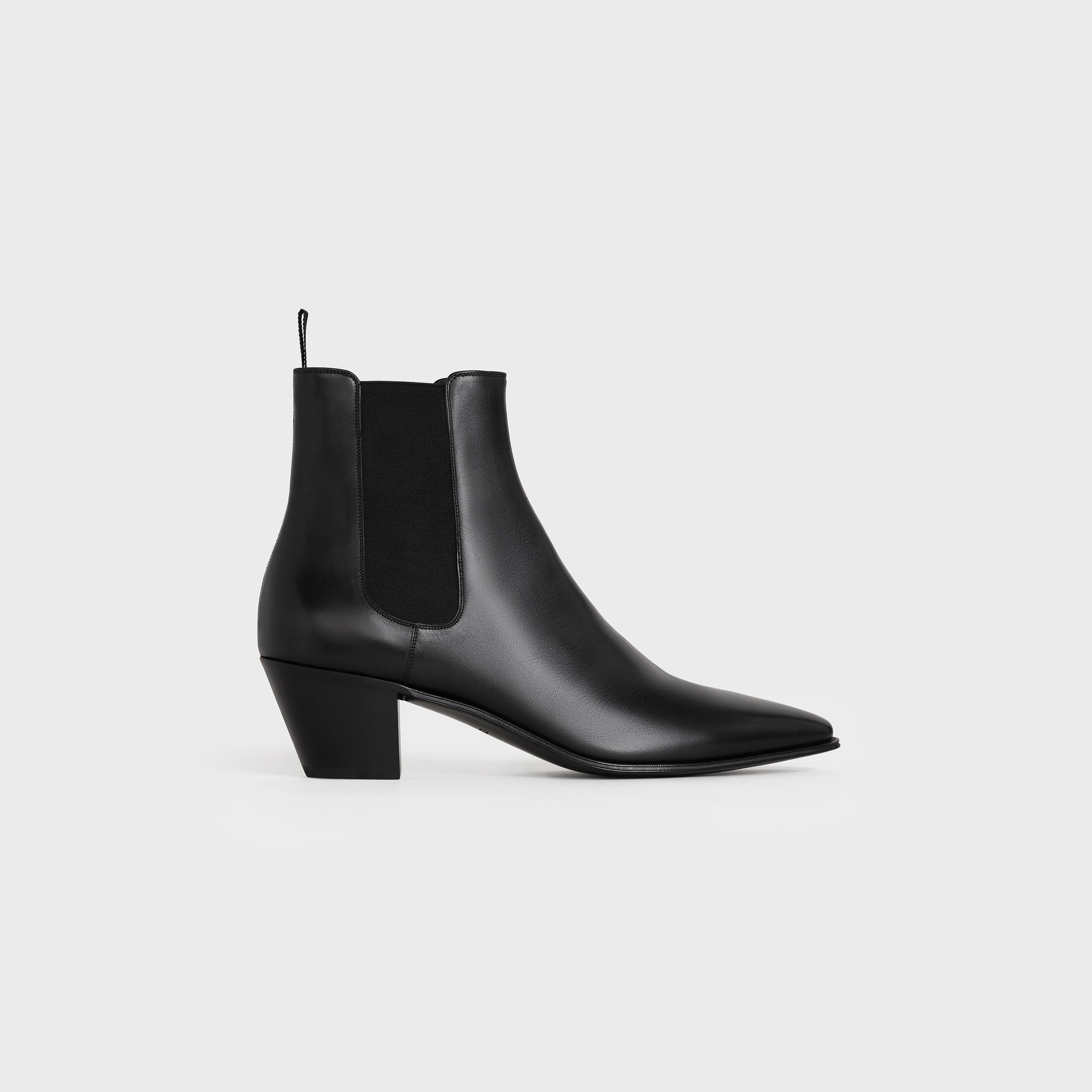 Celine Jacno Chelsea Boots in Shiny Calfskin | Grailed