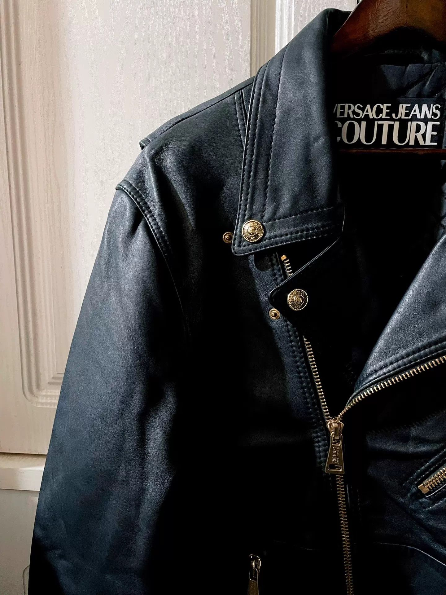 Versace Versace Runway Soft Lambskin Leather Jacket 52/XL Size US L / EU 52-54 / 3 - 4 Thumbnail