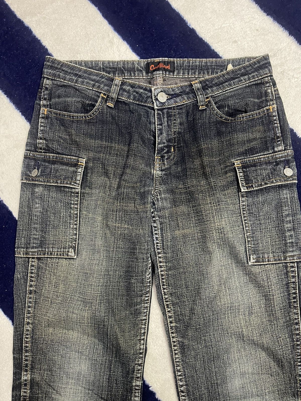 Japanese Brand Camel Road 3 Quarter Cargo Jeans Size 30" / US 8 / IT 44 - 12 Thumbnail