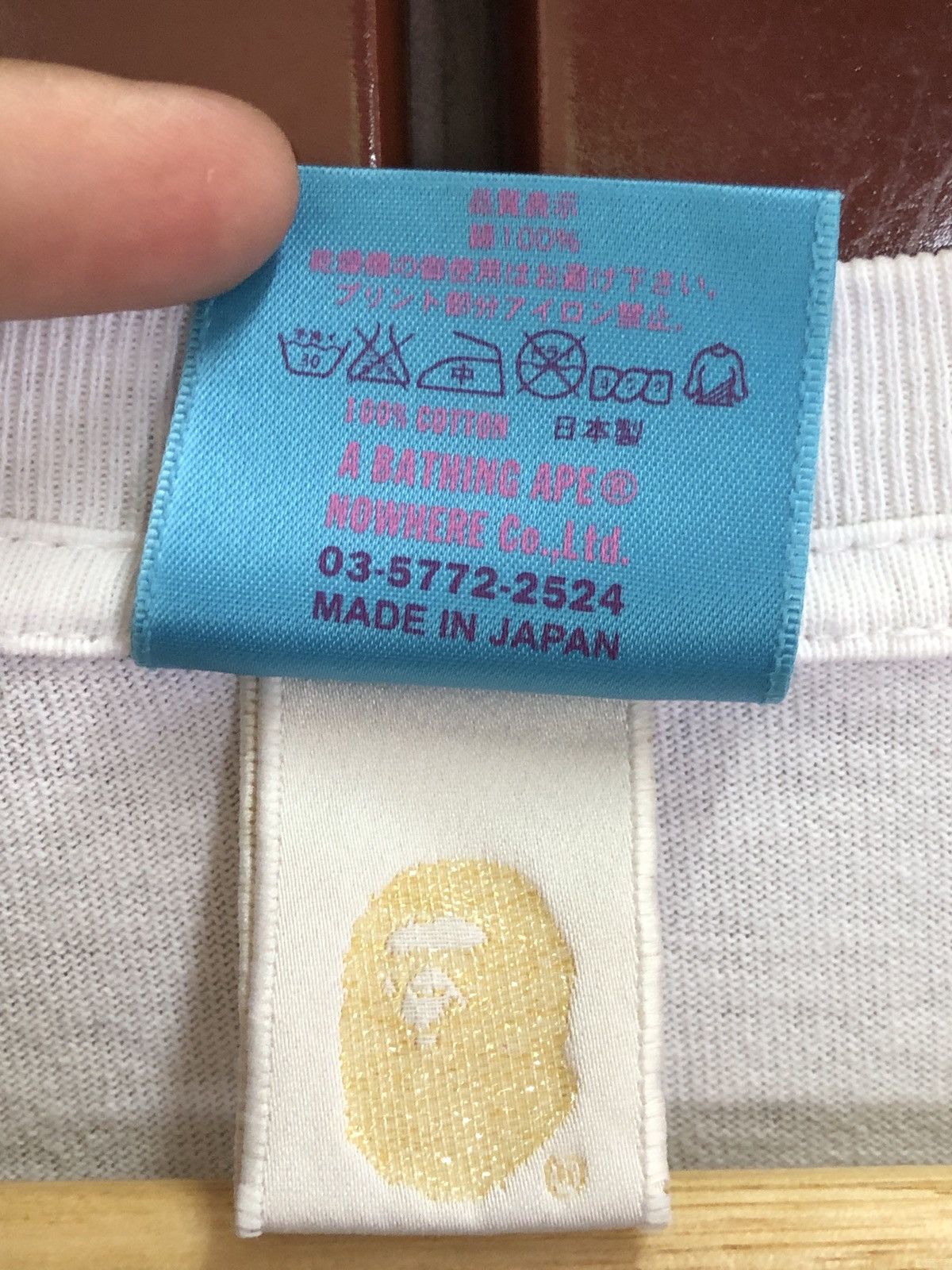 Bape 2007 Bape Check Milo On Head Ape Tee Size US L / EU 52-54 / 3 - 6 Thumbnail