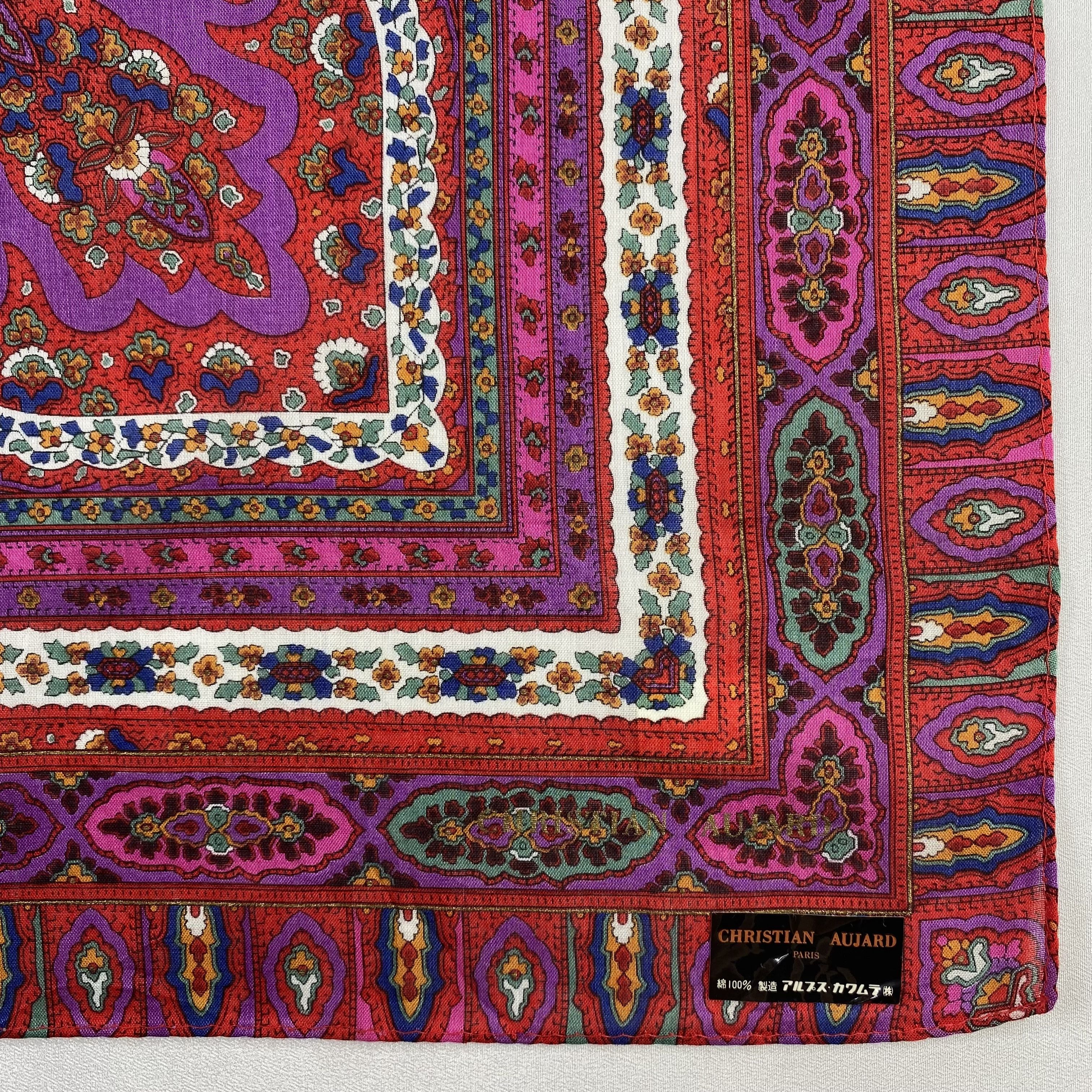 Japanese Brand × Vintage NWT Christian Aujard Paris Handkerchief / Neckerchief-P1183 Size ONE SIZE - 3 Thumbnail