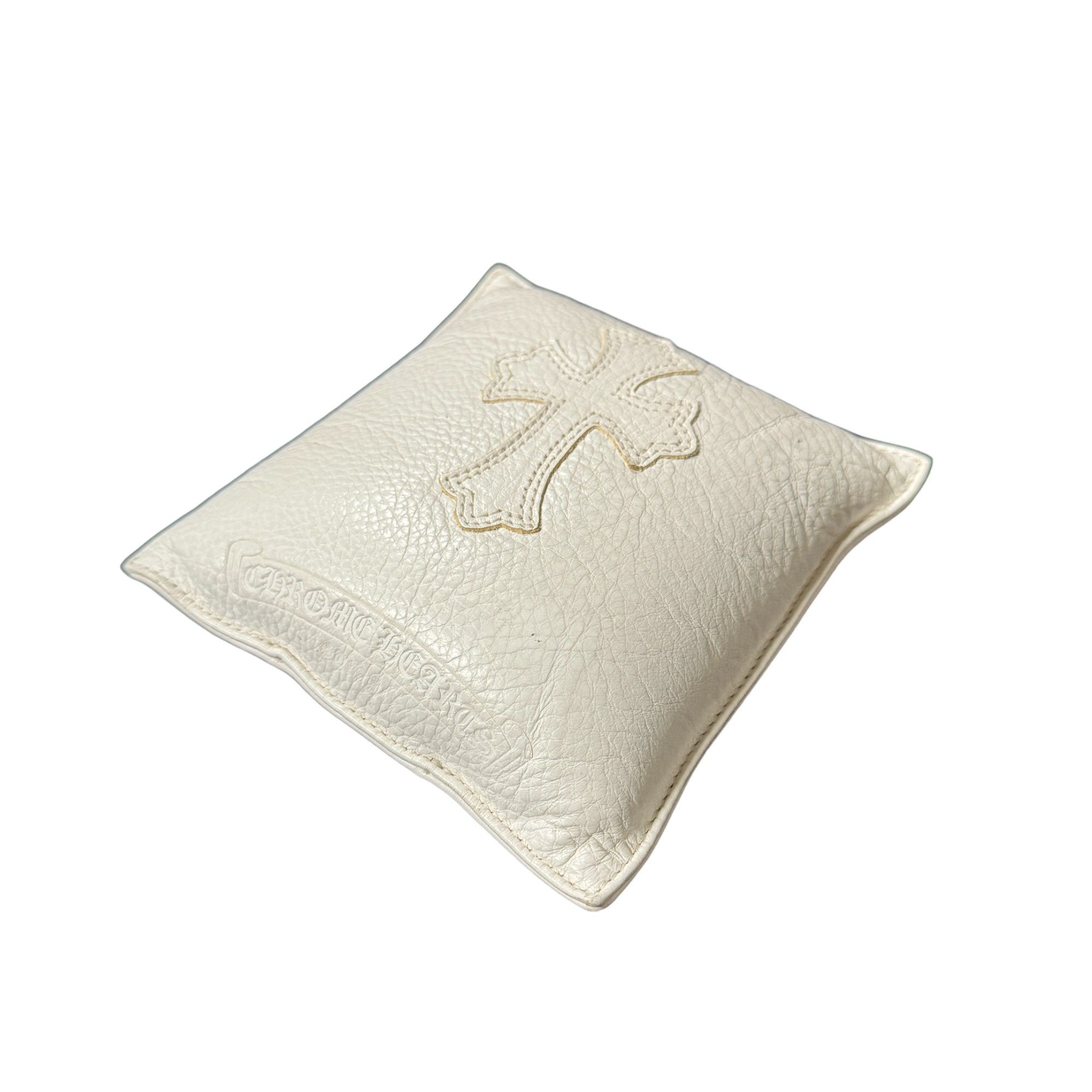 Chrome Hearts Cross Patch Leather Display Pillow White Size ONE SIZE - 2 Thumbnail