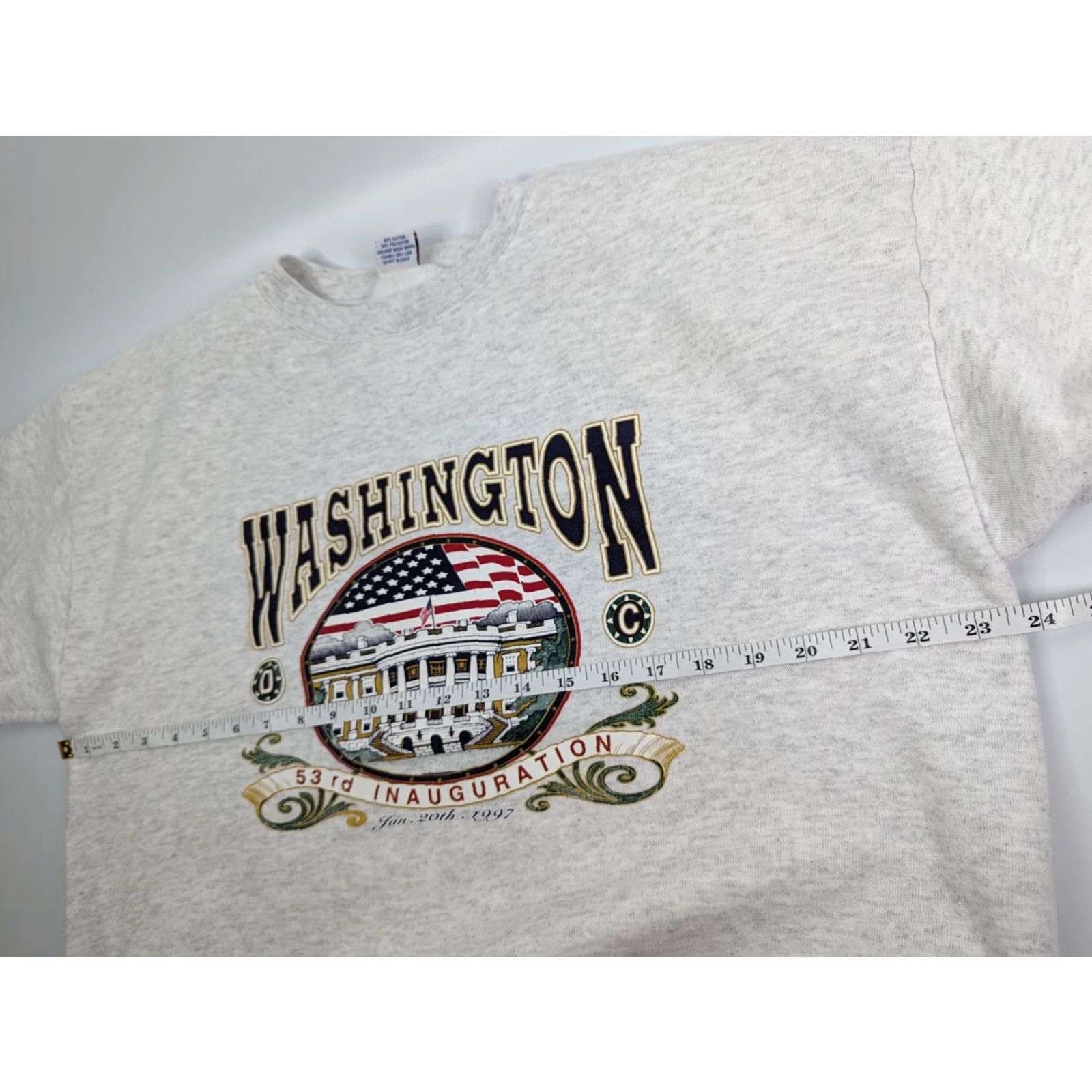 Vintage VINTAGE 1997 53rd Presidential Inauguration Bill Clinton Crewneck Sweatshirt XL Men White American Knitwear Pullover Shirts? Size US XL / EU 56 / 4 - 6 Thumbnail
