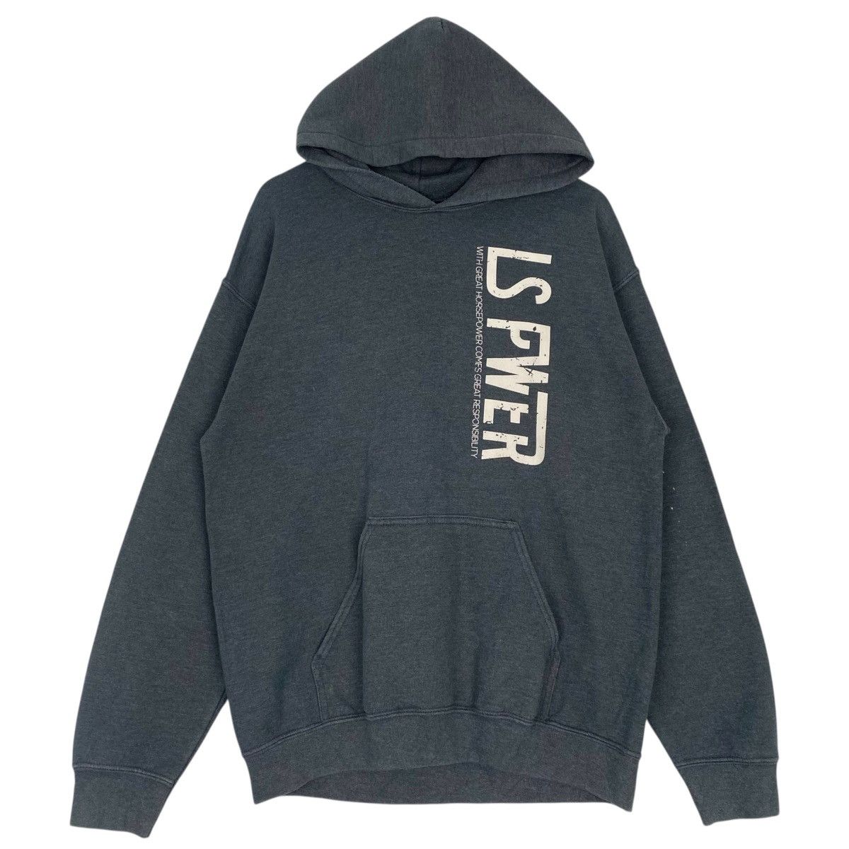 Other Vintage LS Power Hoodie Sweater Grey Big Logo Size US L / EU 52-54 / 3 - 1 Thumbnail