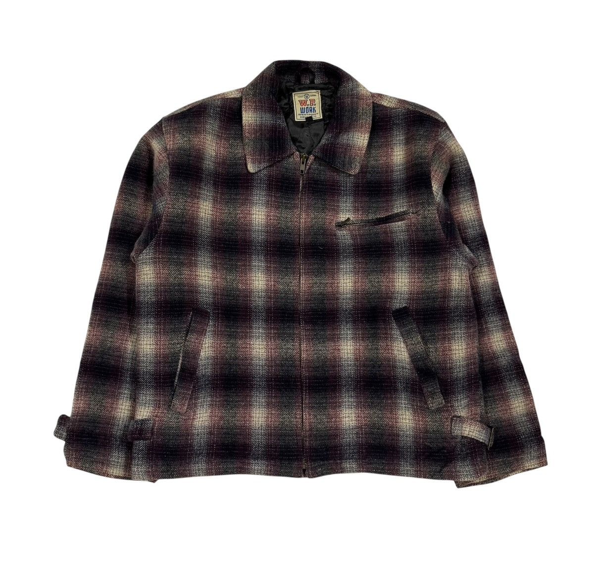 Vtg🔥80’s Bobson Workwear Shadow Plaid Wool Jacket