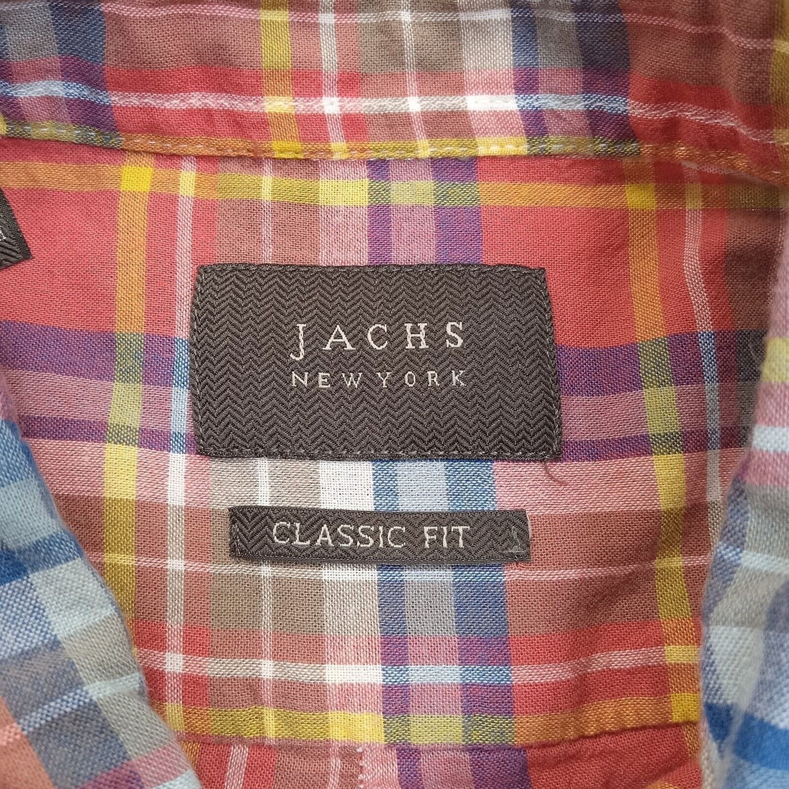 JACHS NY JACHS Shirt M Men's New York Classic Fit Short Sleeve Plaid Size US M / EU 48-50 / 2 - 4 Thumbnail