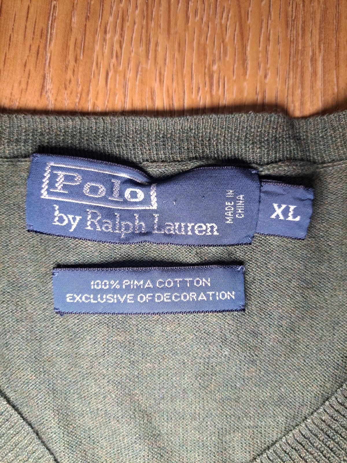 Polo Ralph Lauren VINTAGE Polo Ralph Lauren Sweater Mens XL Green Pima Cotton Size US XL / EU 56 / 4 - 2 Thumbnail