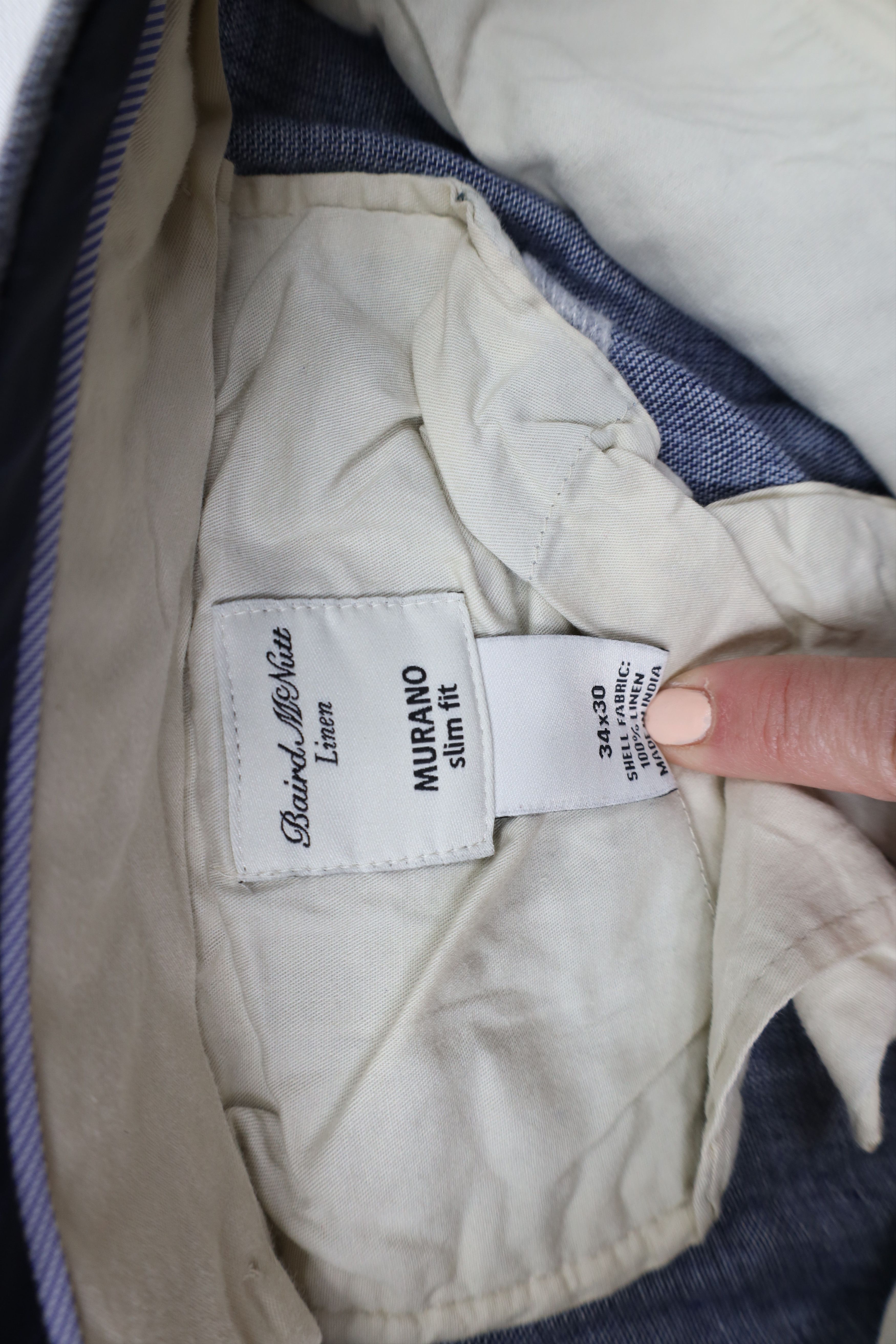 Vintage Vintage Streetwear Irish Linen Chambray Chino Pants Blue Size US 34 / EU 50 - 7 Thumbnail