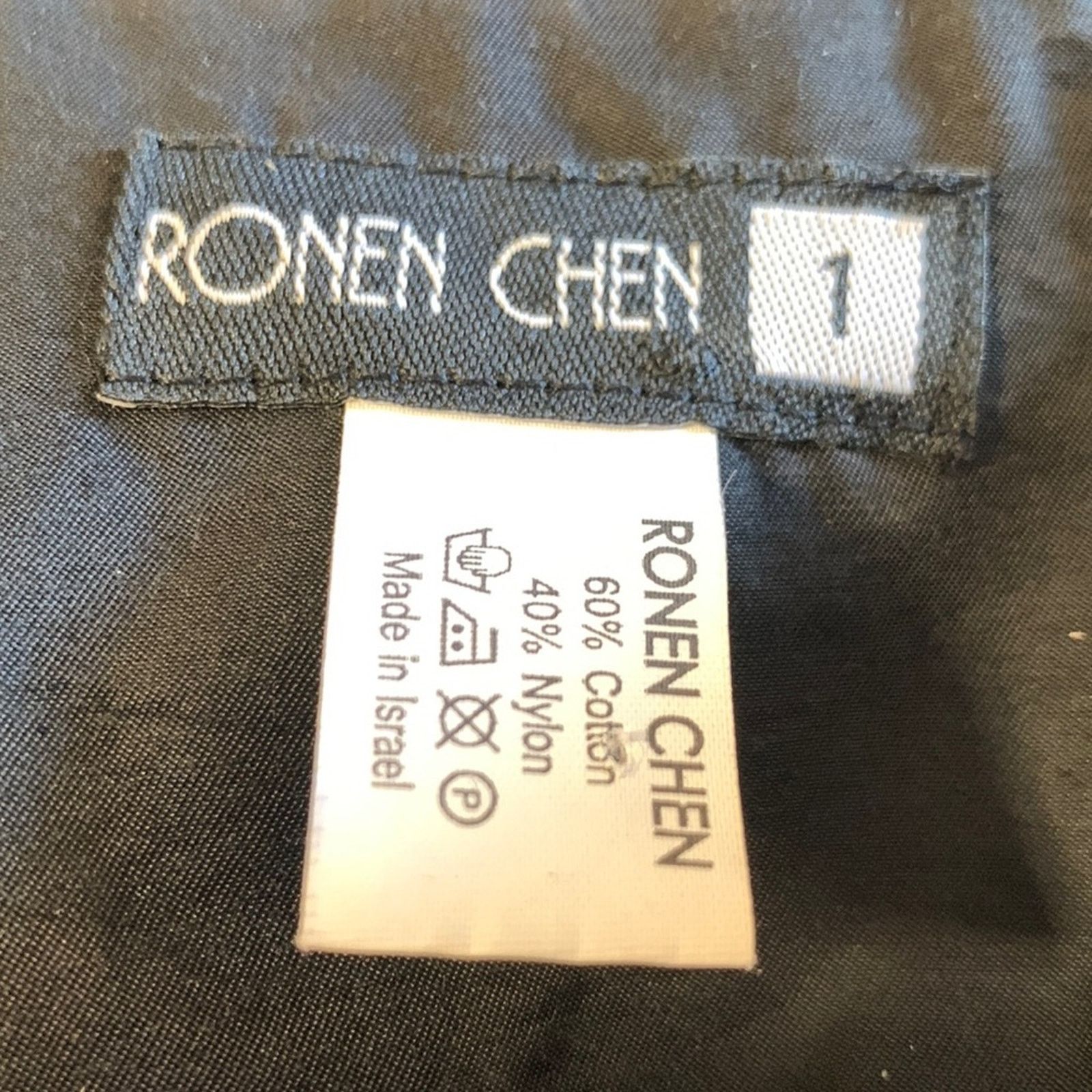 Vintage Ronen Chen Israel black ruched sexy modern halter gown dress Size S / US 4 / IT 40 - 12 Thumbnail