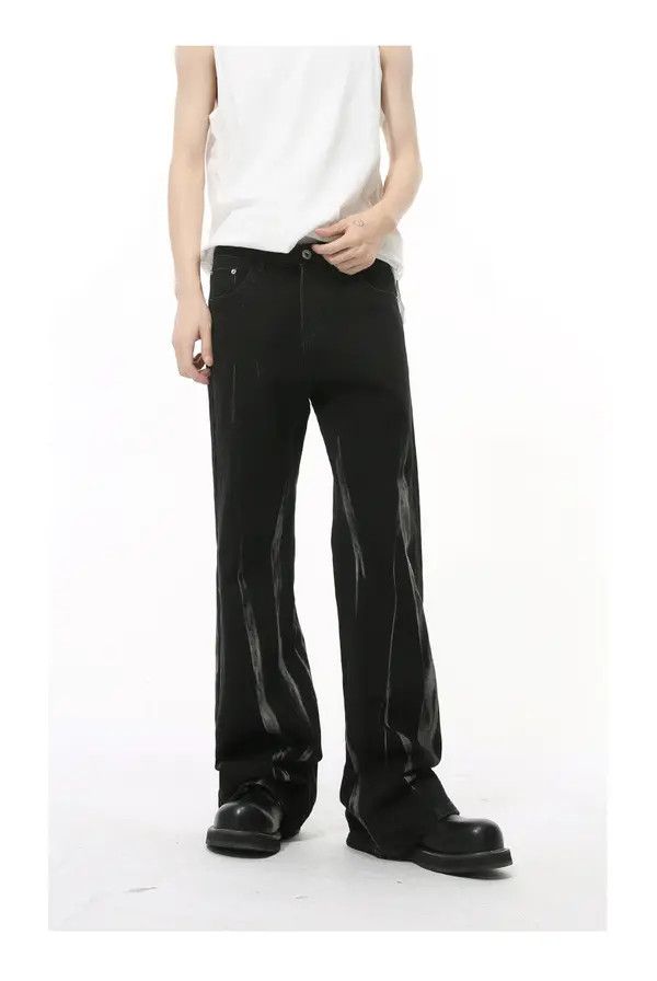 Japanese Brand Shi High street retro tie-dye heavy-duty flared casual jeans Size US 32 / EU 48 - 8 Thumbnail