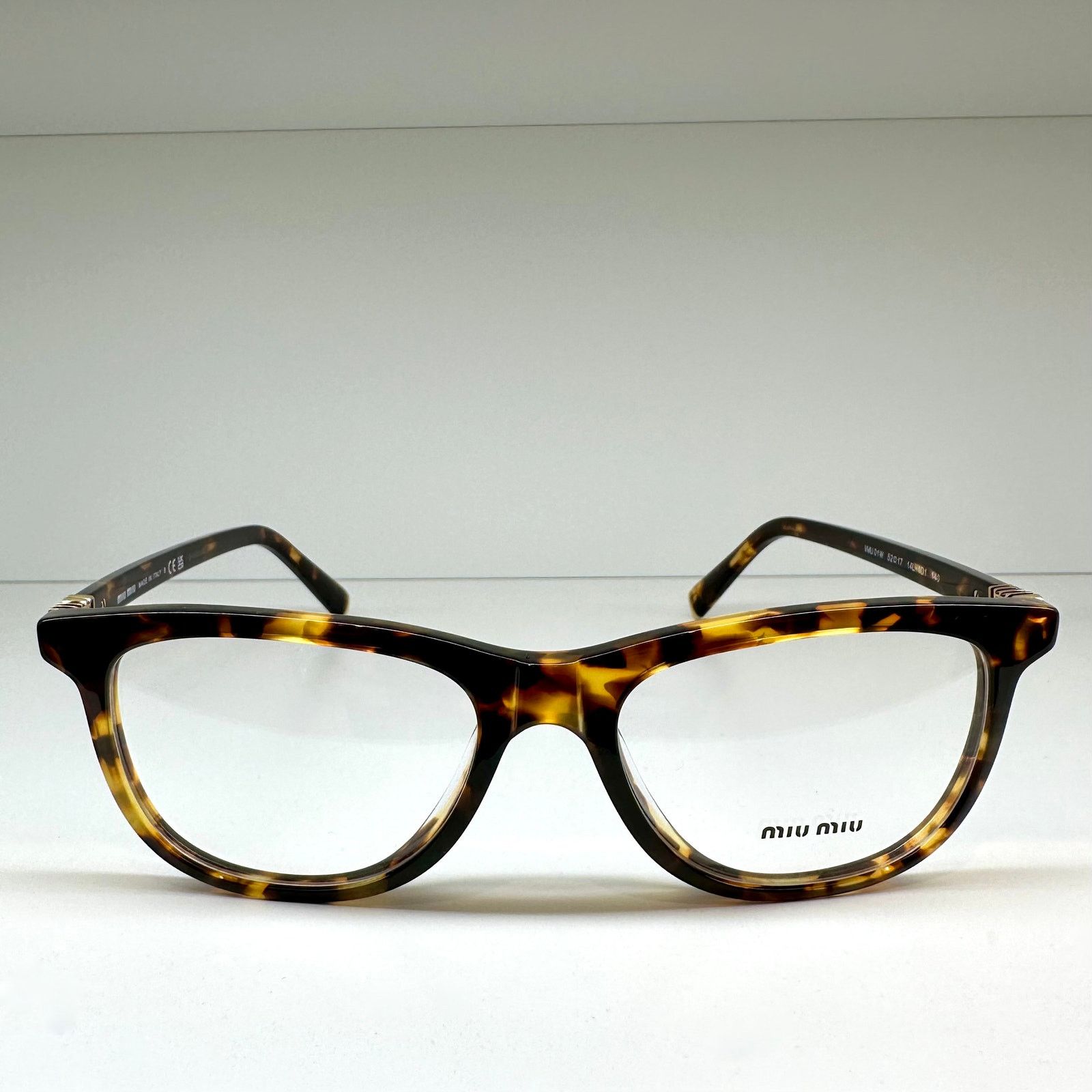 Miu Miu MIU MIU Womens Eyeglasses Brown Panto Square Honey Havana Size ONE SIZE - 2 Thumbnail