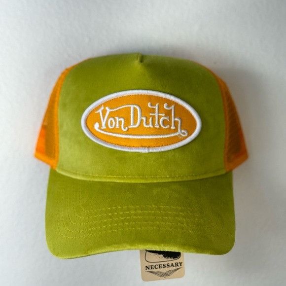 Von Dutch NWT VON DUTCH SHERBET CRUSH VELVET TRUCKER HAT Size ONE SIZE - 2 Thumbnail