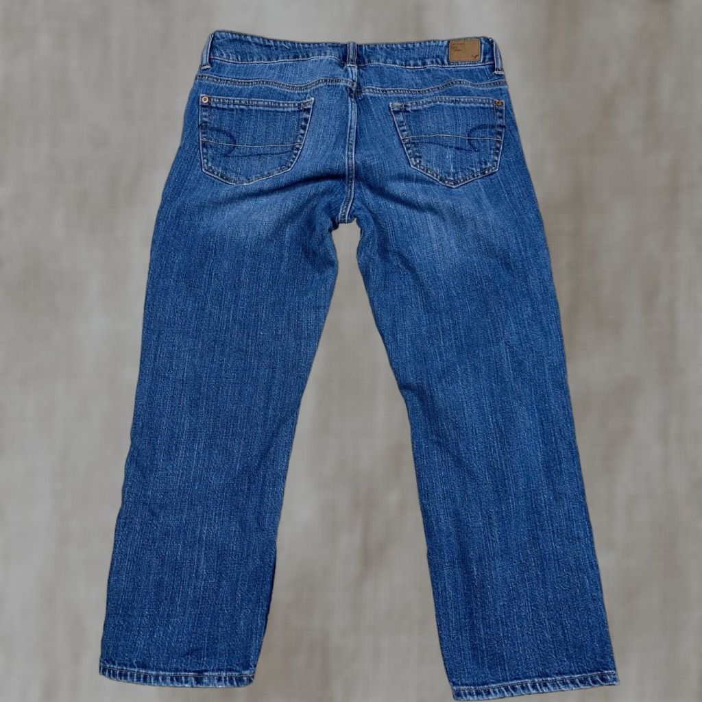 American Eagle Outfitters American Eagle Outfitters Jeans Women 8 Boyfriend Distressed Blue Cotton Spandex Regular Fit 5-Pocket Denim Jeans Womens Boys? Size 32" / US 10 / IT 46 - 1 Thumbnail