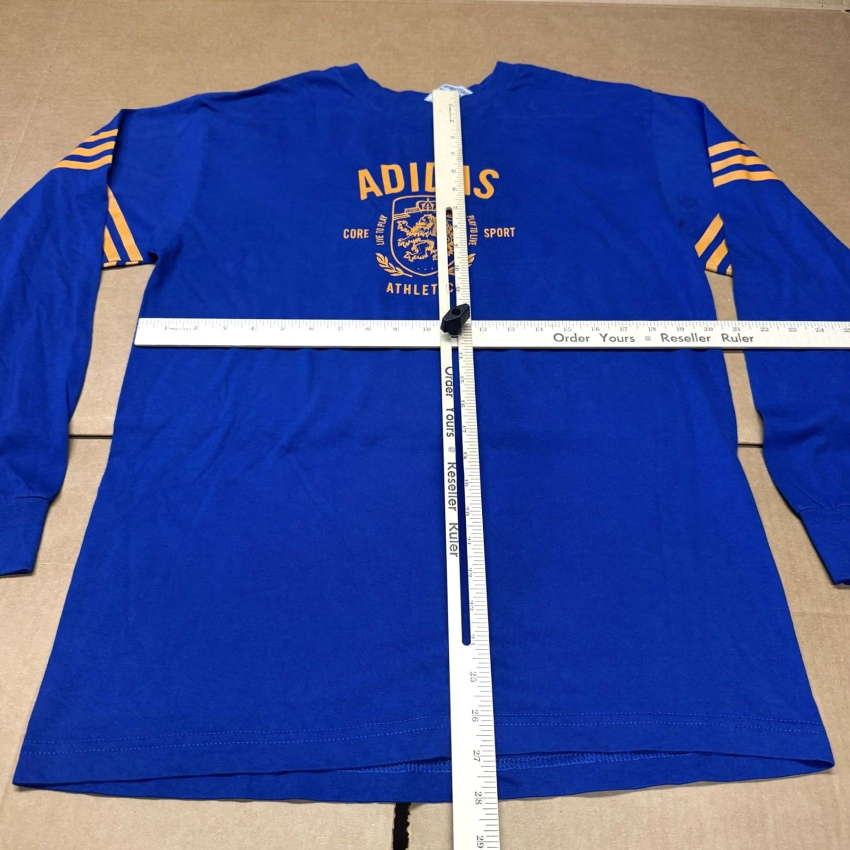 Adidas Adidas Shirt Mens Medium Blue Long Sleeve Core Sport Athletics Crest Graphic Size US M / EU 48-50 / 2 - 5 Thumbnail