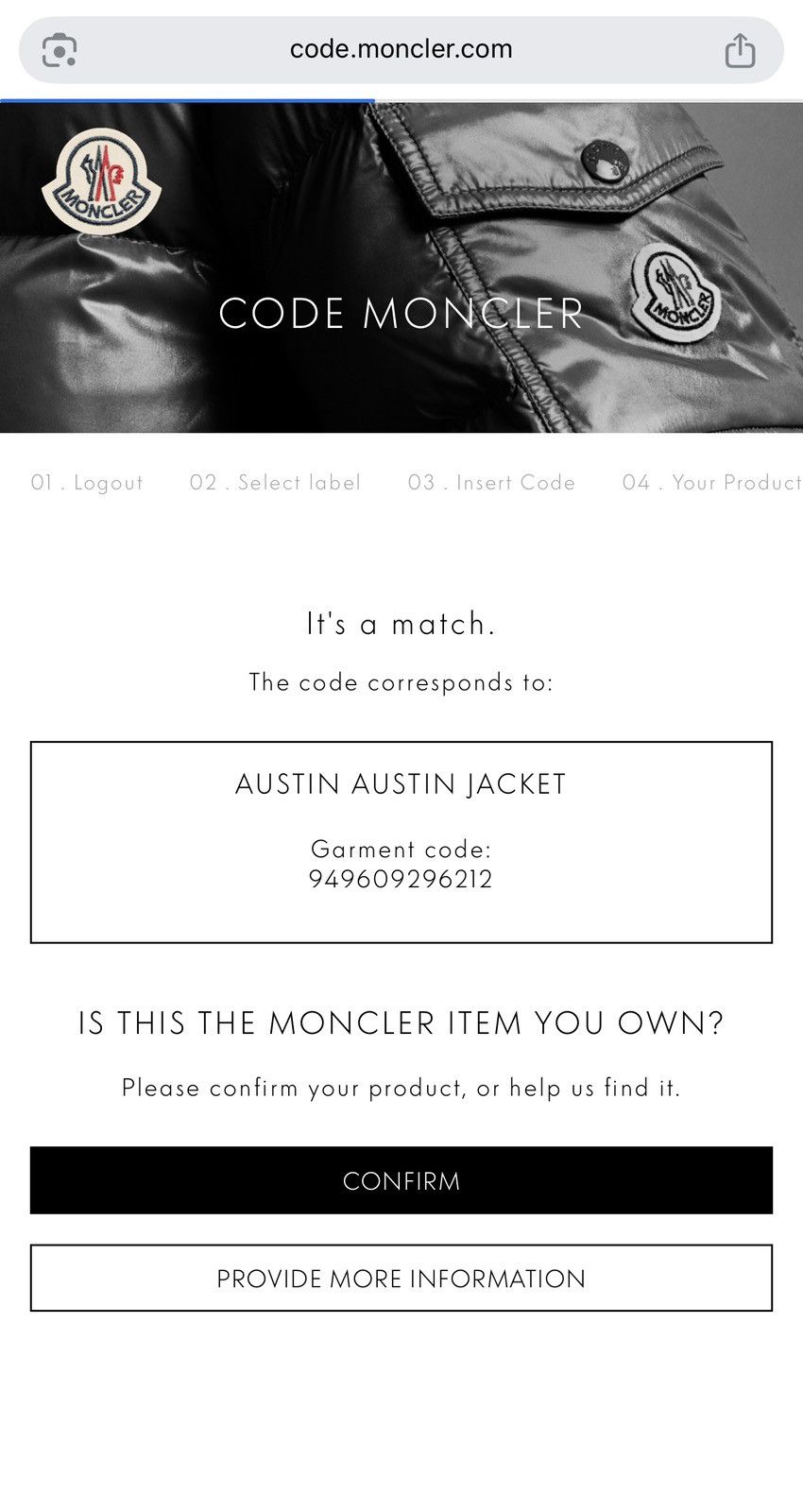 Moncler MONCLER Down Jacket Puffer AUSTIN GIUBBOTTO Patch Logo Gray Size US XL / EU 56 / 4 - 15 Thumbnail