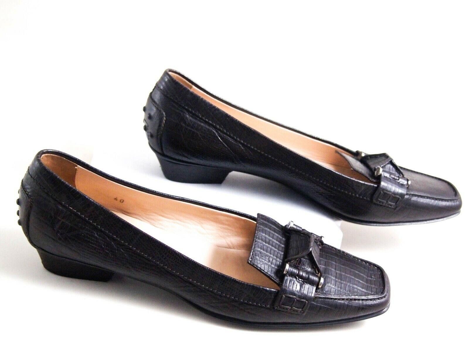 Tod's Tod's Low Heel Pumps Brown Leather Womens US 10 EU 40 Size US 10 / IT 40 - 2 Thumbnail