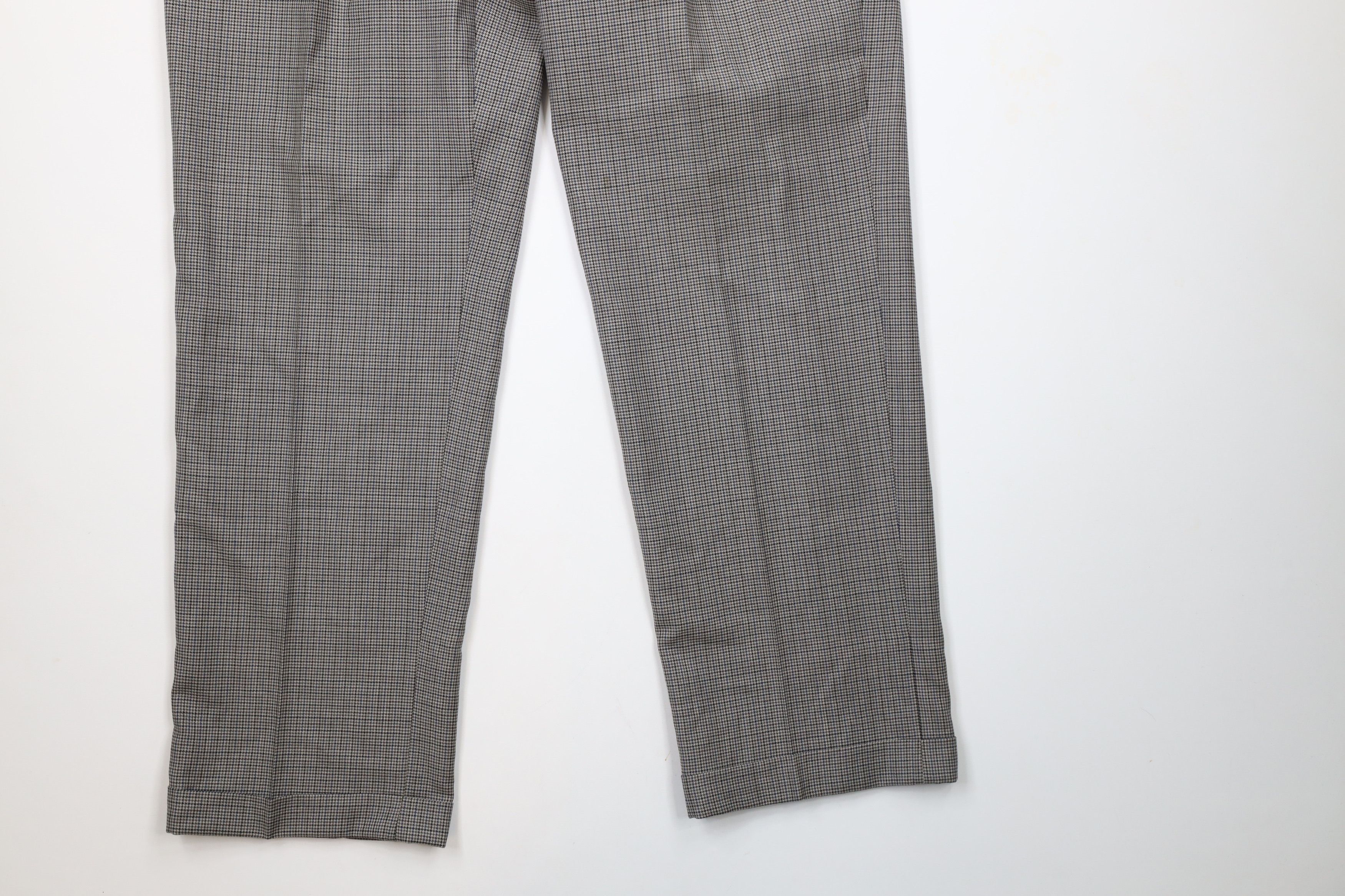 Ralph Lauren × Vintage Vintage 90s Ralph Lauren Cuffed Wide Leg Pants Houndstooth Size US 36 / EU 52 - 4 Thumbnail