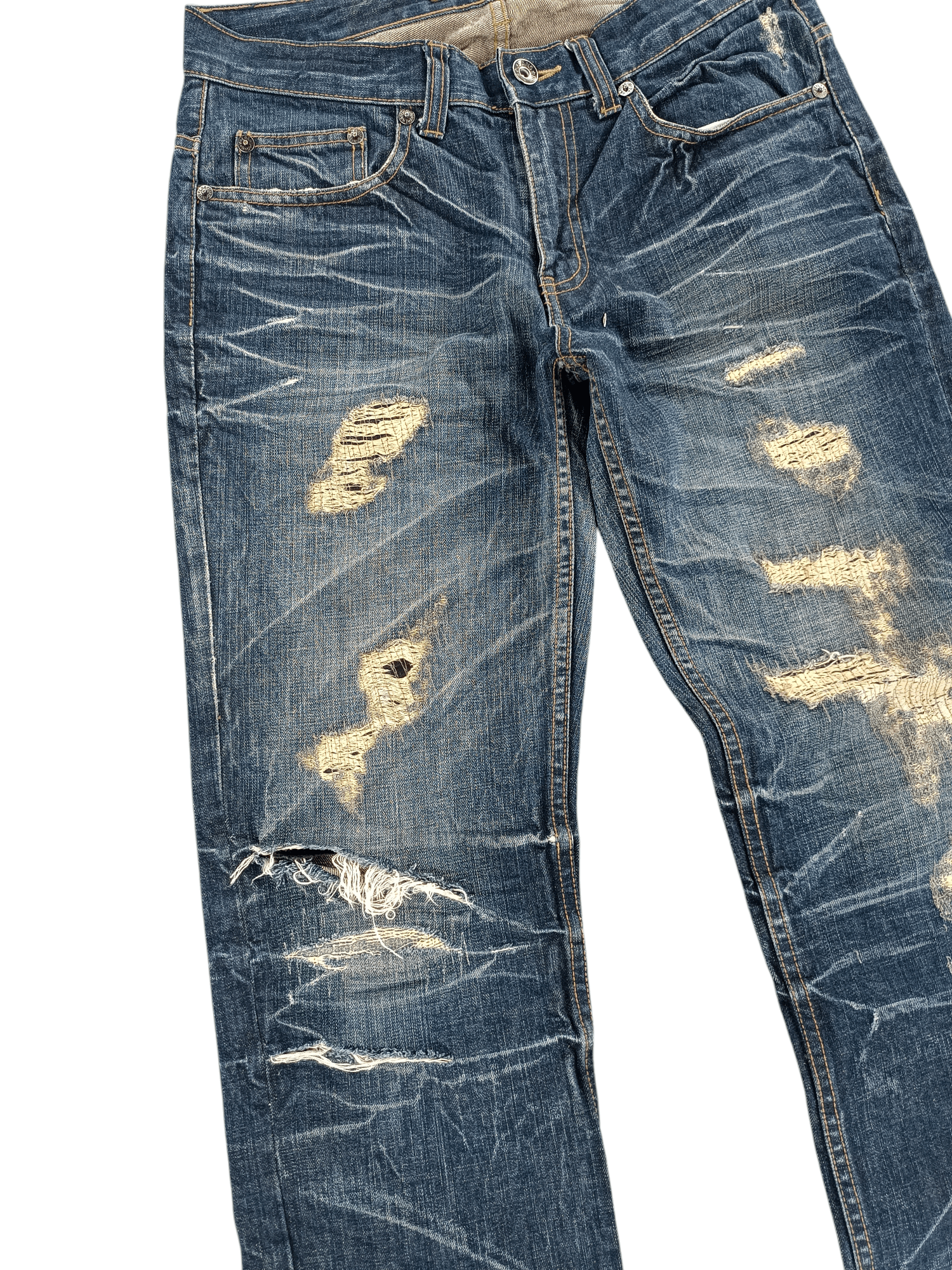 If Six Was Nine × Japanese Brand × Jean 🔥 VTG 🔥 Japanese Nylaus Rare Distressed Jeans Size US 32 / EU 48 - 14 Thumbnail