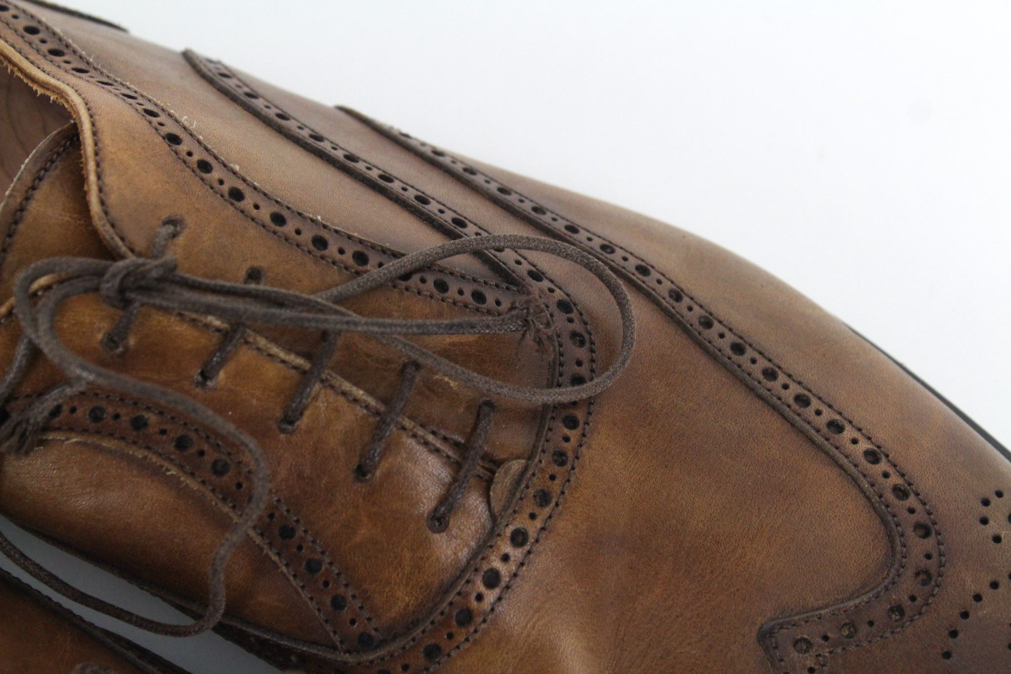Suitsupply EU44.5 Brown Oxford Leather Low-Top Laced 72423 Size US 11.5 / EU 44-45 - 9 Thumbnail