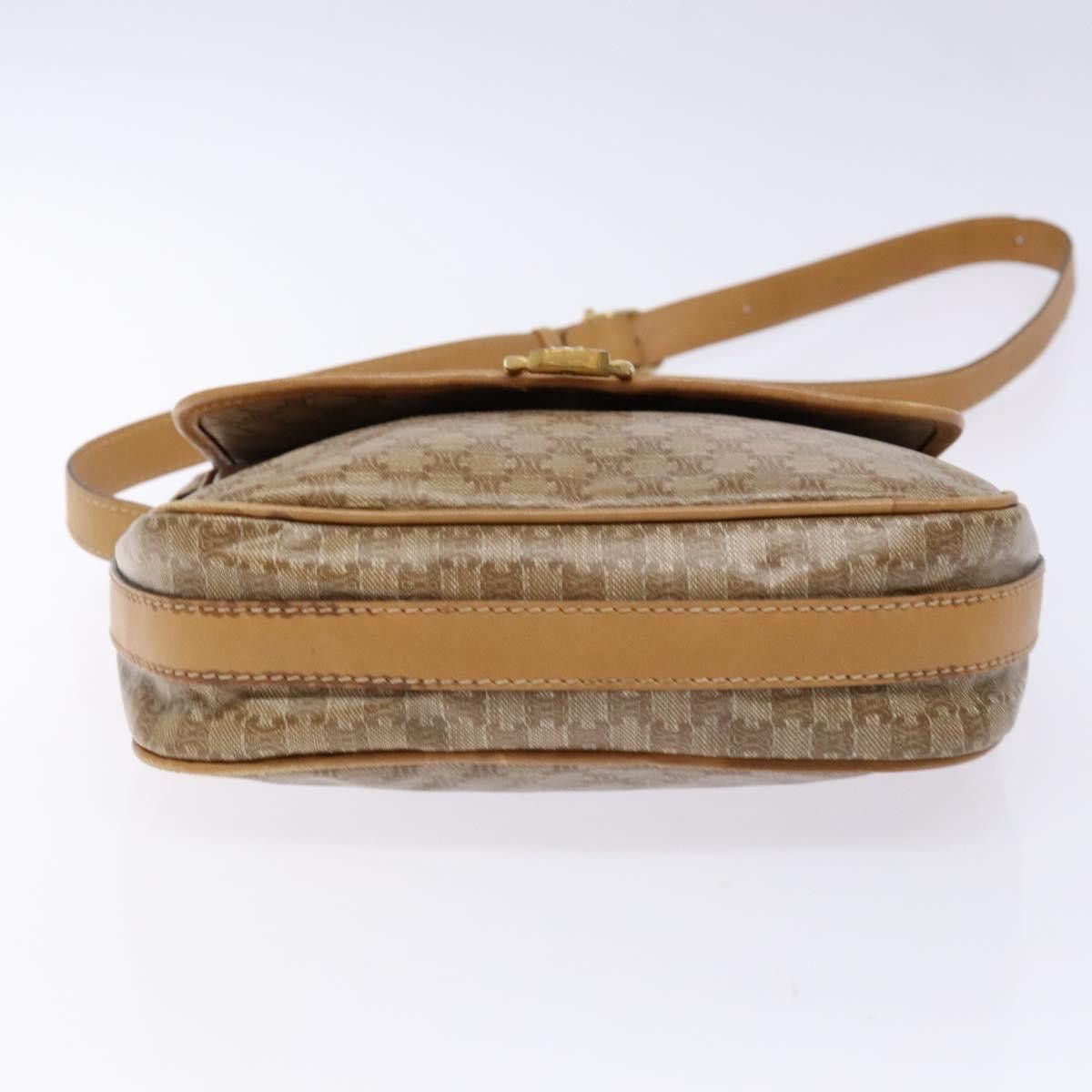 Celine CELINE Macadam Canvas Shoulder Bag Pvc Beige Gold Size ONE SIZE - 9 Thumbnail