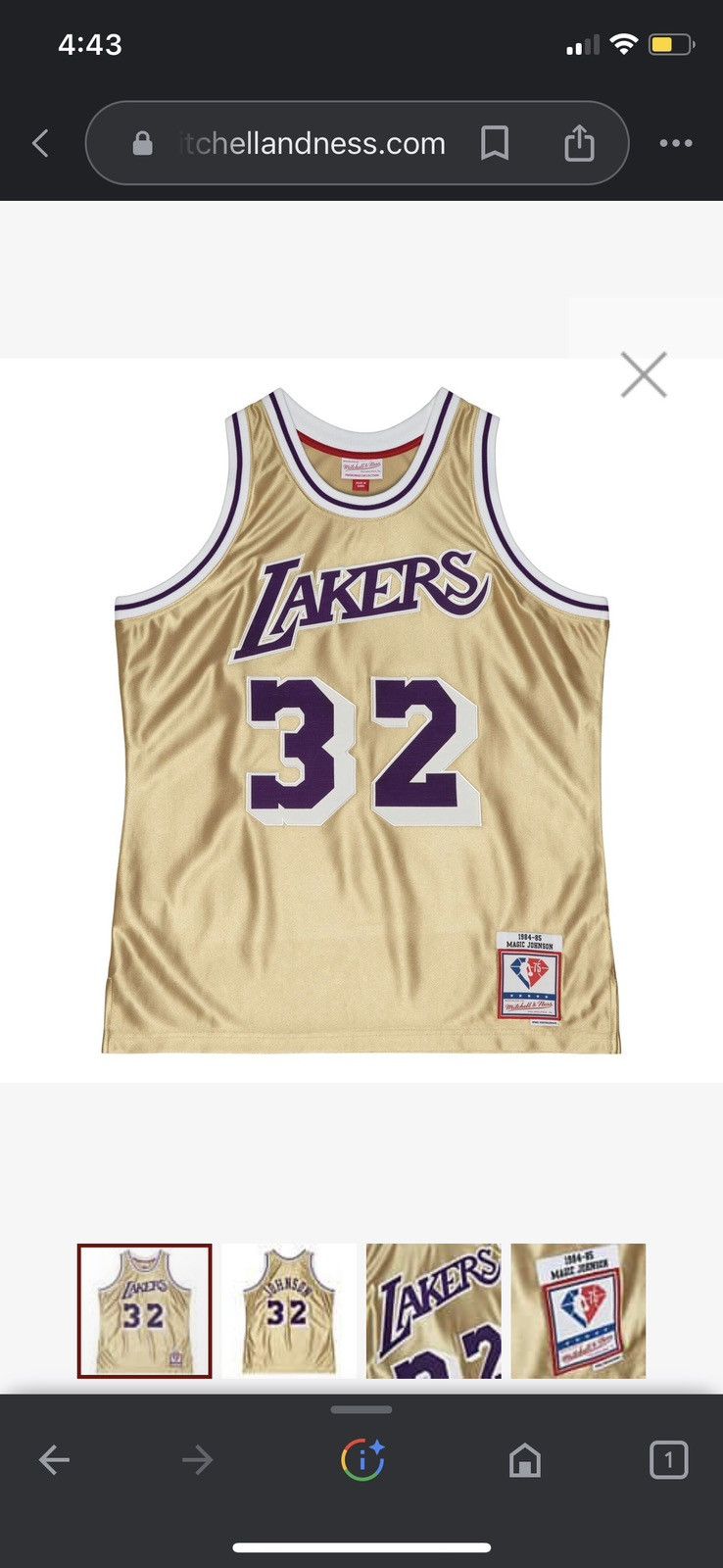 Mitchell & Ness Mitchell and Ness Magic Johnson Jersey Size L Size US L / EU 52-54 / 3 - 1 Thumbnail