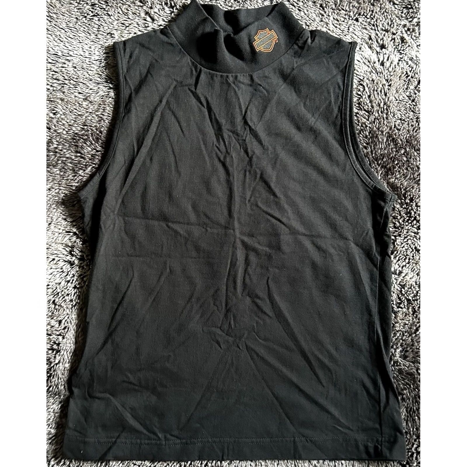 Vintage Harley Davidson Women Tank Sleeveless Turtleneck Black M Wisconsin 100% Cotton Size M / US 6-8 / IT 42-44 - 2 Thumbnail